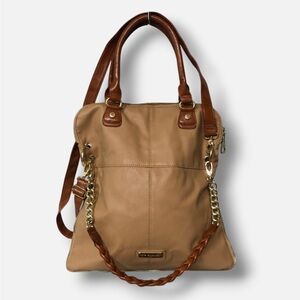 Steve Madden Cognac Brown Leather Shoulder Bag